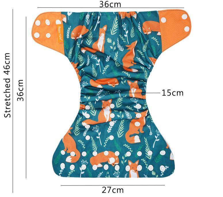 4PCS Eco-friendly Adjustable Cloth Diapers Set for Babies