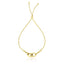 Bracelet ajustable en or jaune 14 carats de style lasso