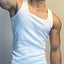 Men's Square Neck Wide Strap Tank Top