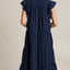Robe à manches volantées grande taille bleu marine