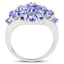4.20 Carat Genuine Tanzanite Sterling Silver Engagement Ring
