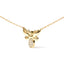 10K Yellow Gold Diamond Accented Bumble Bee Pendant Necklace