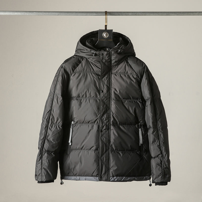 Waterproof Men's Casual Hooded Duck Down Jacket