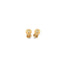 Boucles d'oreilles clous rondes en or jaune 14 carats - 6,0 mm