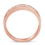 10K Rose Gold over Sterling Silver Diamond Channel-Set Band Ring - Size 6 3/4