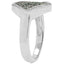 Bague de fiançailles en argent sterling avec diamant bleu véritable de 0,28 carat