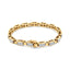 14K Yellow Gold Princess-Cut Diamond Link Tennis Bracelet - 7.25"