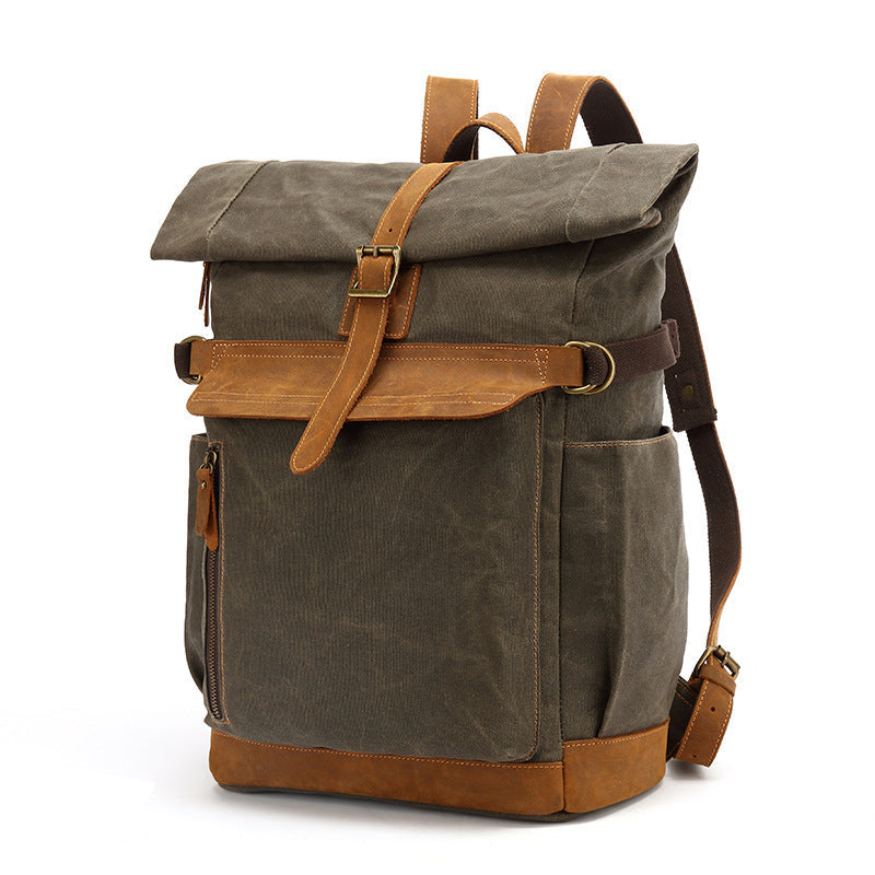 Premium Crazy Horse Leather Laptop Backpack for Travel