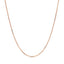 Chaîne en or rose 14k à maillons en câble avec taille de diamant - 1,1 mm