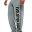 Men's Elastic Waist Active Pants with Letter Design
