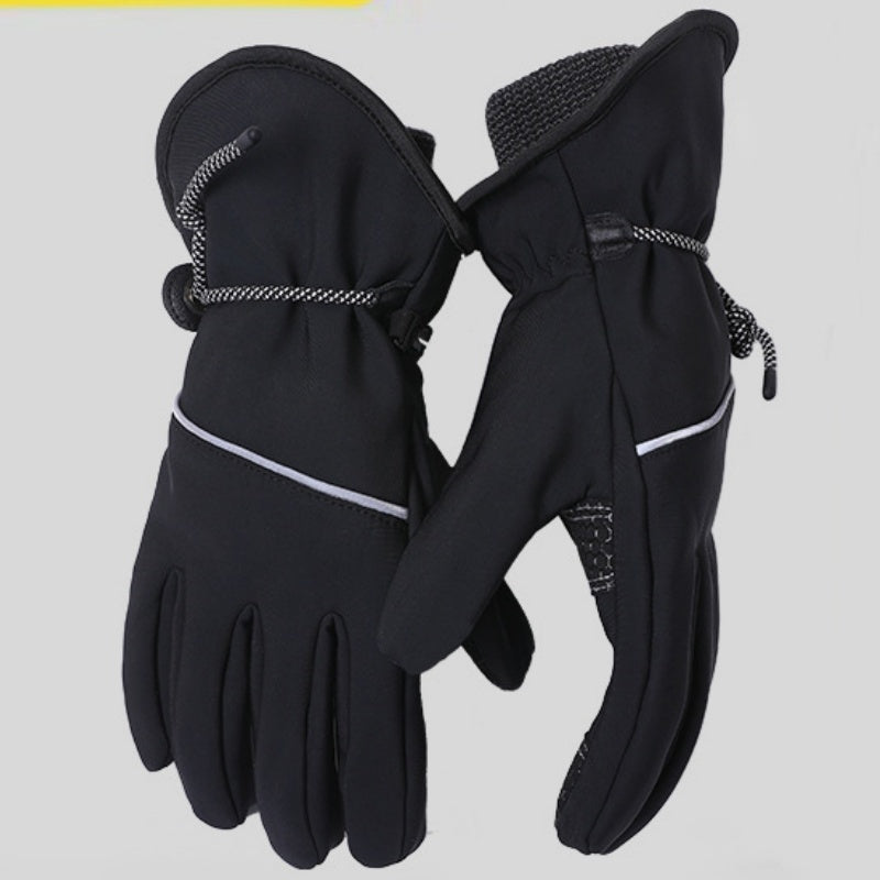 Premium Warm Ski Riding Gloves - Fleece-Lined & Waterproof