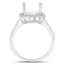 Bague de fiançailles semi-montée en or blanc 14K avec diamant blanc de 0,58 carat
