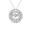 Colgante de moda de diamante genuino de 0.50 ct en oro blanco de 10KT