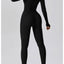 Women's Long-sleeve Zipper Yoga Sports Jumpsuit