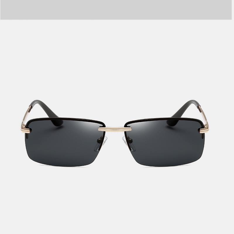 Premium Rimless Polarized Sunglasses for Men - Stylish Gold Shades - Korvel
