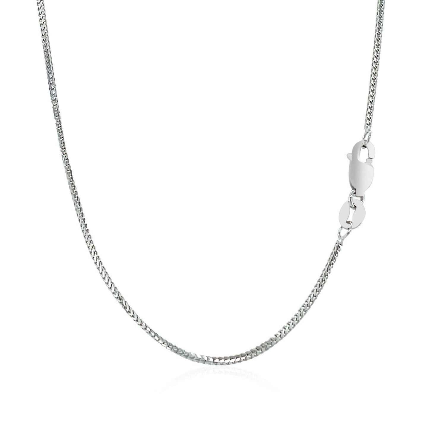Chaîne Franco en Or Blanc 14k - 0,9 mm Élégance