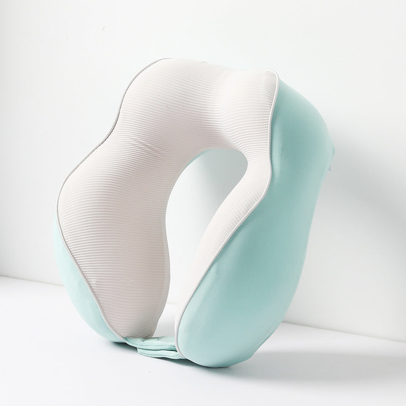 Memory Cotton U-Shaped Travel Pillow - Removable & Washable