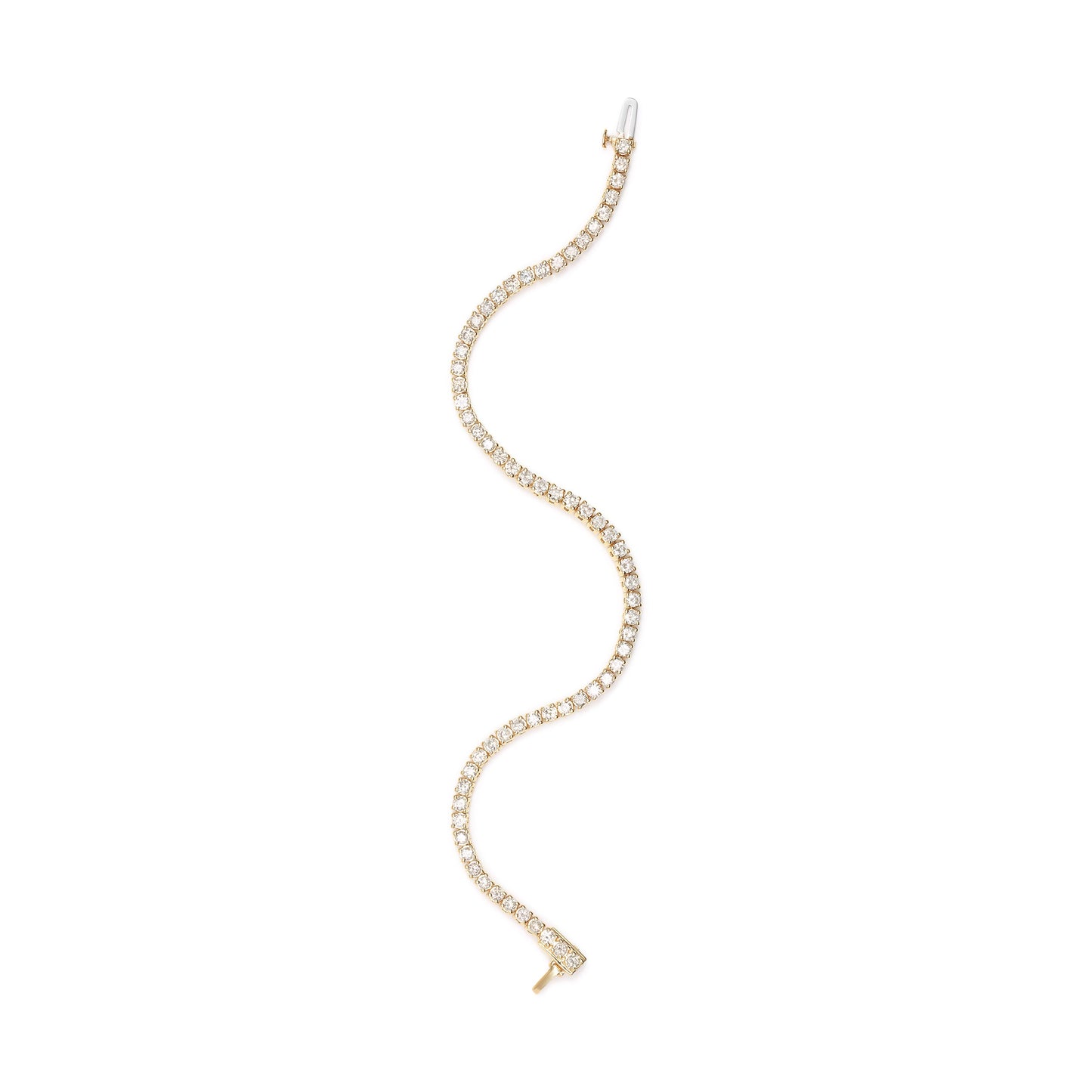 Bracelet de tennis en diamant en or jaune 14K 6,0 Cttw - 7,25"