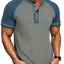 T-shirt Henley Raglan Color Block pour homme