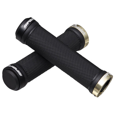 Empuñaduras de bloqueo Spank Spoon - Rainier Beer LTD Negro/Dorado