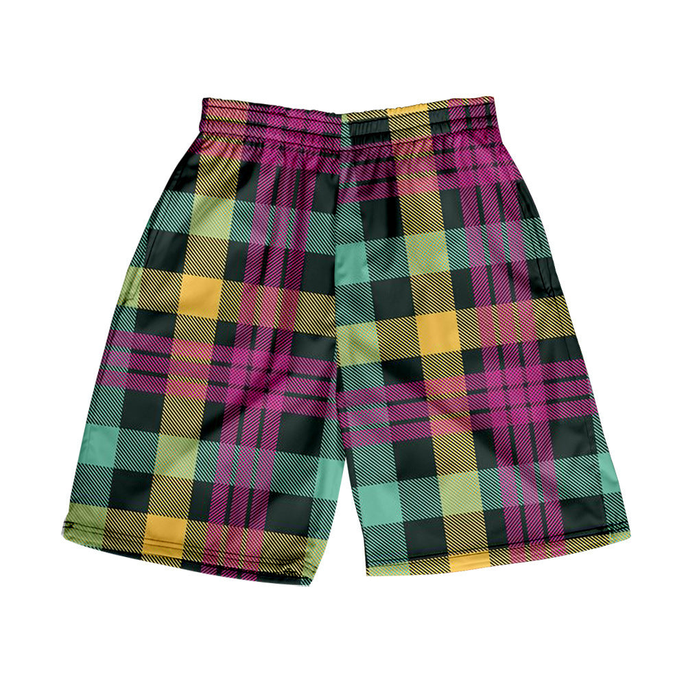 Men's Plaid Casual Beach Shorts