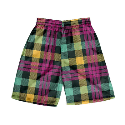 Men's Plaid Casual Beach Shorts