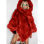 Elegant Hooded Faux Fur Patchwork Cape for Women