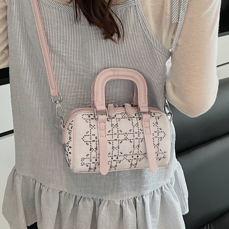 Bolsa Tote Cilíndrica Minimalista Estilo Coreano
