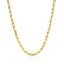 Cadena de cuerda de oro amarillo de 10k con corte de diamante sólido - 3.5mm