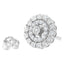 10KT White Gold Double Halo Round-Cut Diamond Stud Earrings