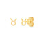 Pendientes de Stud de Tauro en Oro Amarillo de 14K