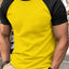 Men's Plus Size Round Neck Contrast T-Shirt