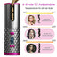 Rizador de Cabello Inalámbrico con Rotación Automática y Pantalla LCD