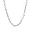 Sterling Silver Rhodium Plated Heart Motif Chain Necklace