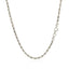 Cadena de cuerda de corte de diamante sólido de 14k y 2.5mm en oro blanco