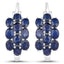 Conjunto de Joyería de Zafiro Azul Genuino de 10.40 Quilates en Plata de Ley