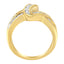 10K Yellow Gold Diamond Double Shank Bypass Engagement Ring - Size 6.75