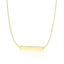 14k Yellow Gold Smooth Flat Horizontal Bar Necklace