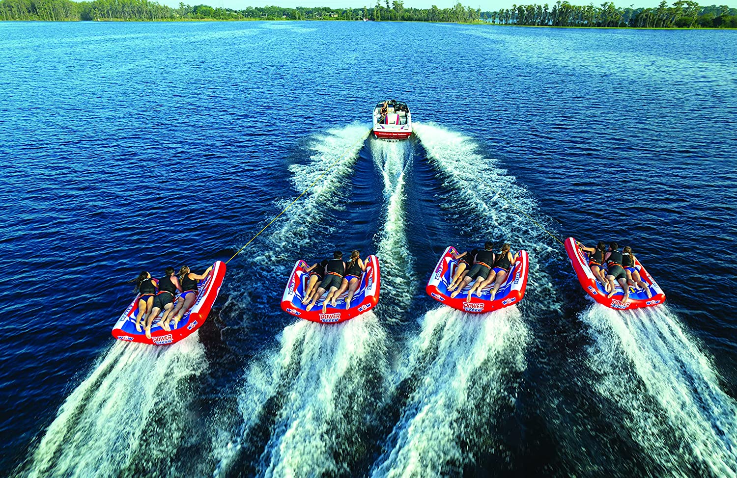 WOW Watersports Power Steer 3 Person 3P Steerable Deck Tube - Korvel