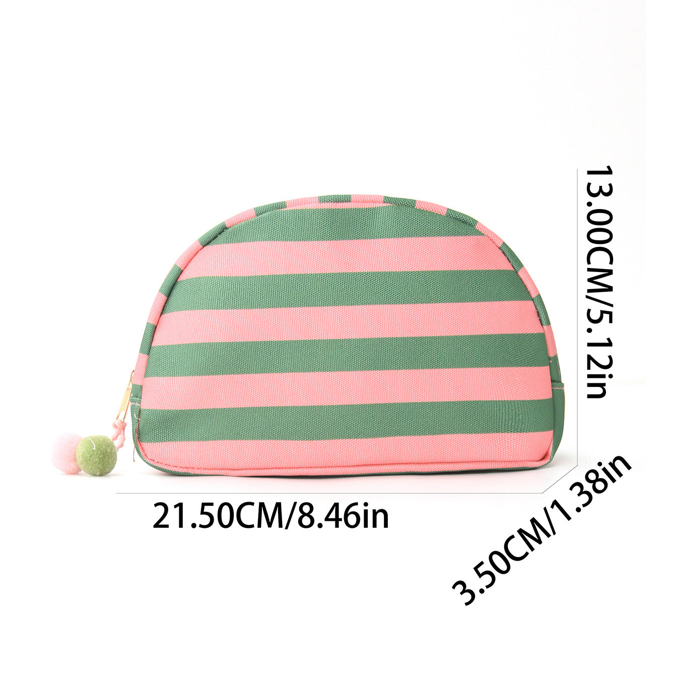 Trousse de maquillage en forme de coquillage rayé pour un usage quotidien