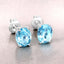 4.00 Carat Genuine Swiss Blue Topaz Sterling Silver Earrings