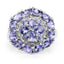 Bague de fiançailles en argent sterling avec tanzanite véritable de 2,92 carats