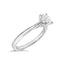Anillo de Compromiso Solitario con Diamante Creado en Laboratorio en Oro Blanco de 14K con Garra de