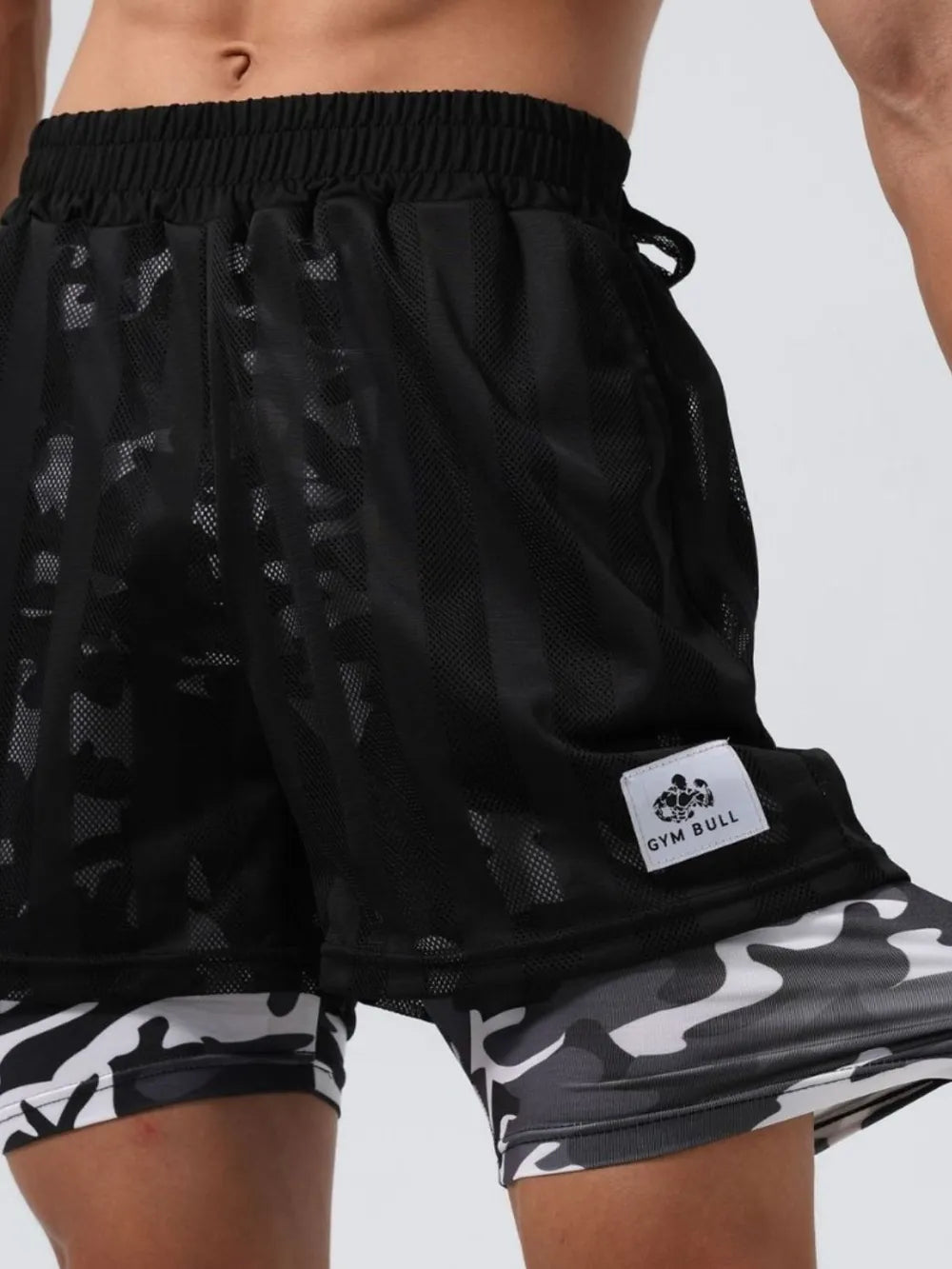 Shorts de jogging pour hommes grande taille avec taille élastique