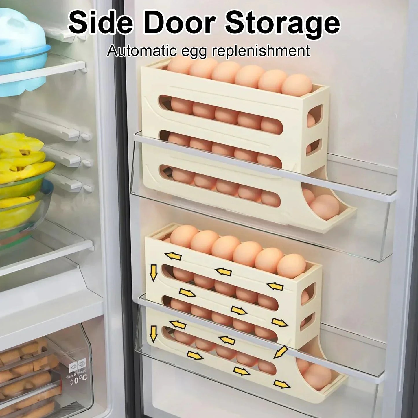 Plateau à œufs coulissant premium pour un rangement organisé
