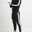 Ensemble de haut zippé et de pantalons à rayures latérales pour hommes grandes tailles