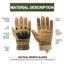 Tactical Military Airsoft Gloves for Outdoor Sports, Paintball, and Motorcycling with Touchscreen Fingertip Capability - Korvel