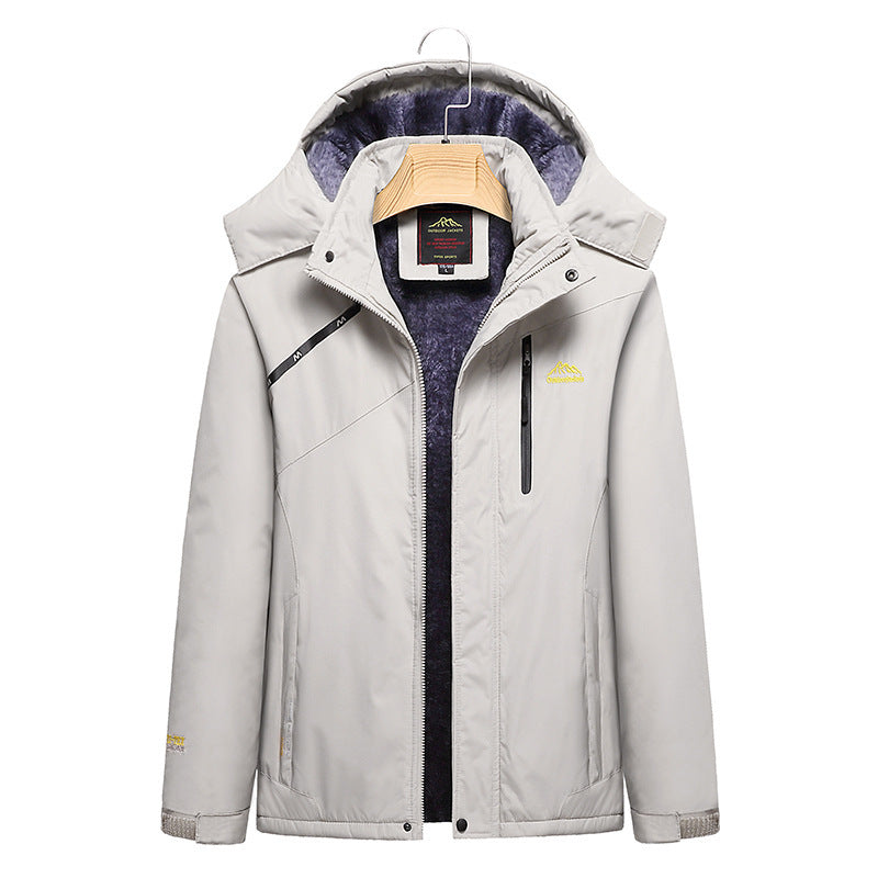 Chaqueta exterior con forro de forro polar para todas las estaciones