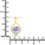 0.96 Carat Genuine Tanzanite and White Topaz Pendant in Sterling Silver