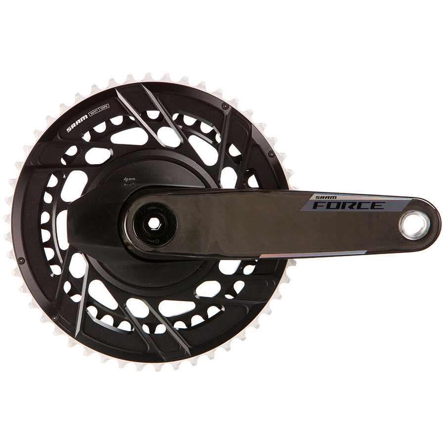 SRAM Force 2x Powermeter E1 Crankset - 12 Velocidades, 160mm, Negro